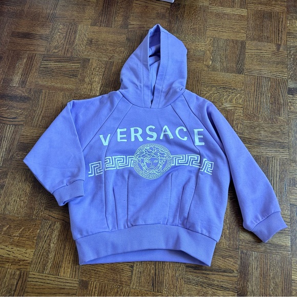 VERSACE
Kids Purple Medusa Greca Print Hoodie - Picture 5 of 9
